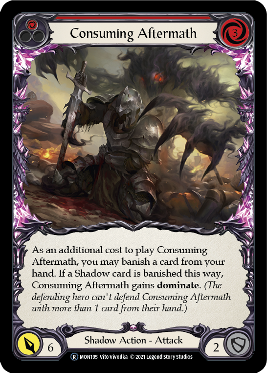 Consuming Aftermath (Red) [U-MON195] (Monarch Unlimited)  Unlimited Normal | Kessel Run Games Inc. 
