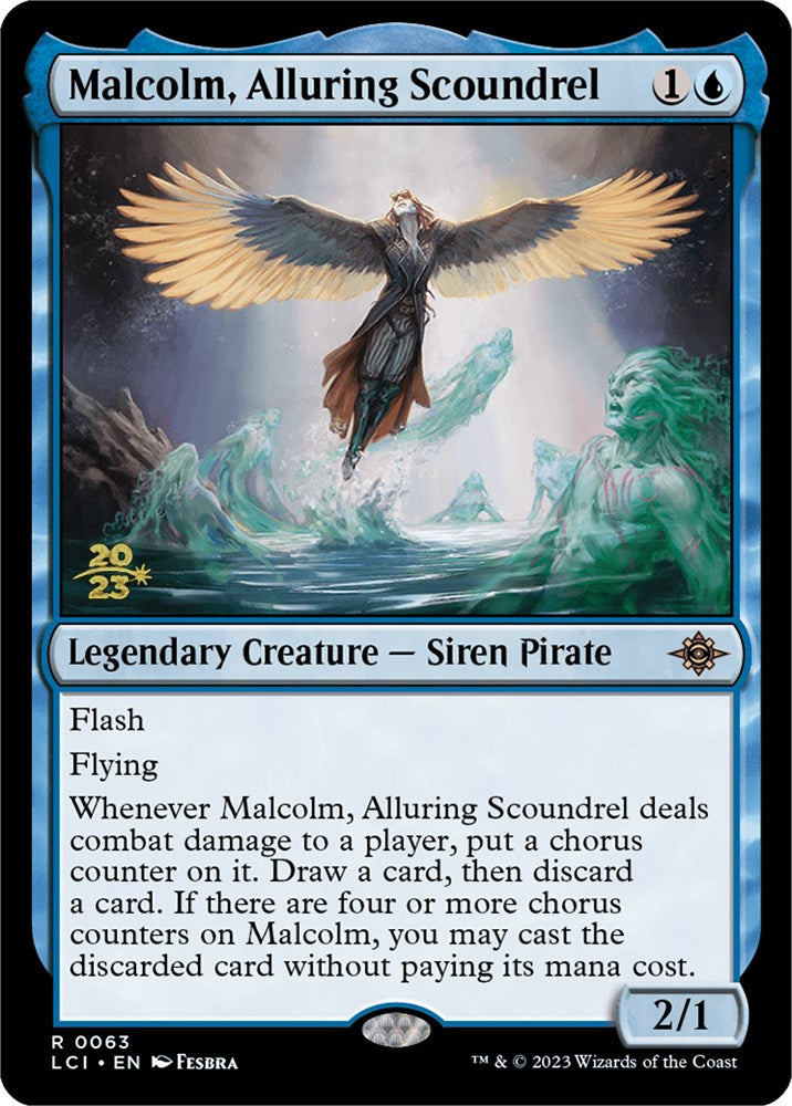 Malcolm, Alluring Scoundrel [The Lost Caverns of Ixalan Prerelease Cards] | Kessel Run Games Inc. 