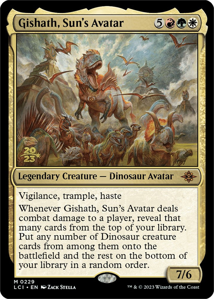 Gishath, Sun's Avatar (LCI) [The Lost Caverns of Ixalan Prerelease Cards] | Kessel Run Games Inc. 