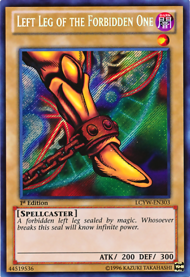 Left Leg of the Forbidden One [LCYW-EN303] Secret Rare | Kessel Run Games Inc. 