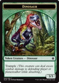Dinosaur // Treasure (009) Double-Sided Token [Ixalan Tokens] | Kessel Run Games Inc. 