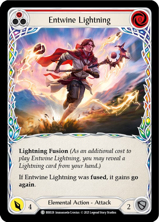 Entwine Lightning (Red) [BRI028] (Tales of Aria Briar Blitz Deck)  1st Edition Normal | Kessel Run Games Inc. 