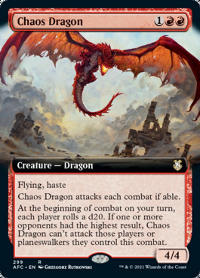 Chaos Dragon (Extended Art) [Dungeons & Dragons: Adventures in the Forgotten Realms Commander] | Kessel Run Games Inc. 