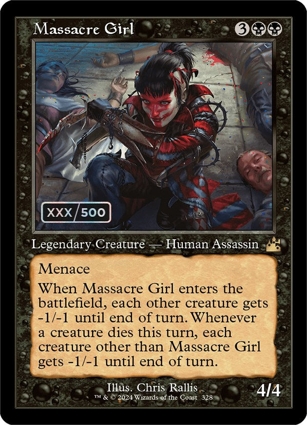Massacre Girl (Retro) (Serialized) [Ravnica Remastered] | Kessel Run Games Inc. 