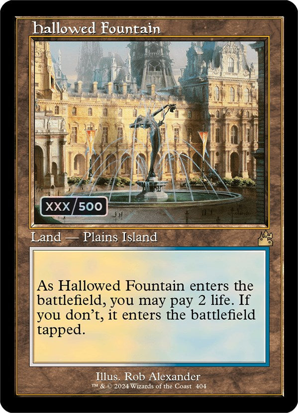 Hallowed Fountain (Retro) (Serialized) [Ravnica Remastered] | Kessel Run Games Inc. 