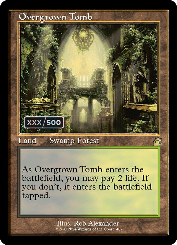 Overgrown Tomb (Retro) (Serialized) [Ravnica Remastered] | Kessel Run Games Inc. 