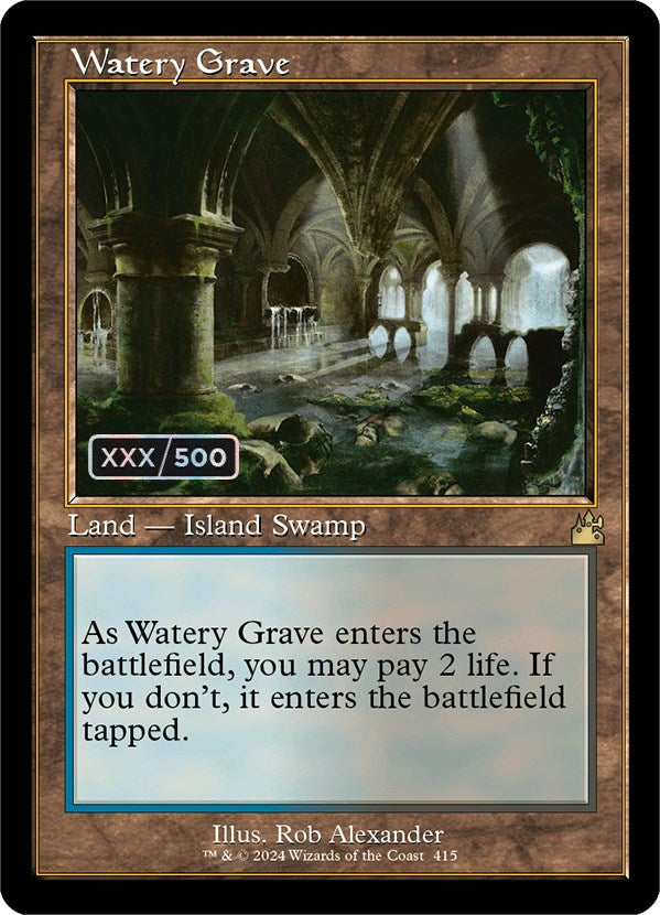 Watery Grave (Retro) (Serialized) [Ravnica Remastered] | Kessel Run Games Inc. 