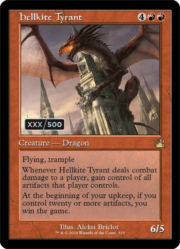 Hellkite Tyrant (Retro) (Serialized) [Ravnica Remastered] | Kessel Run Games Inc. 