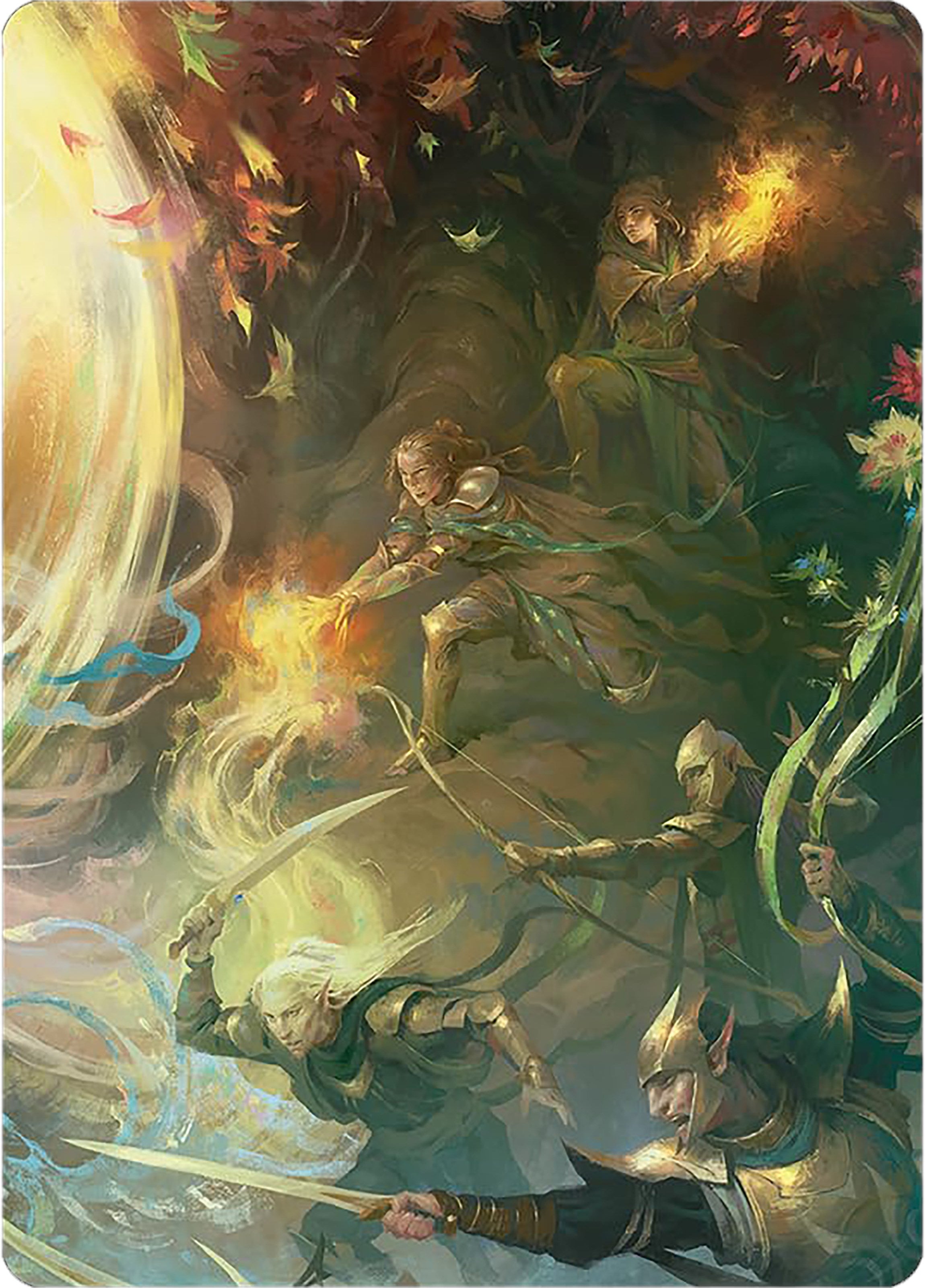 Rally the Galadhrim Art Card [The Lord of the Rings: Tales of Middle-earth Art Series] | Kessel Run Games Inc. 