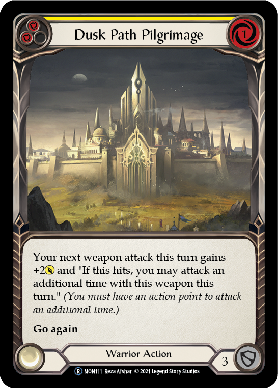 Dusk Path Pilgrimage (Yellow) [U-MON111-RF] (Monarch Unlimited)  Unlimited Rainbow Foil | Kessel Run Games Inc. 