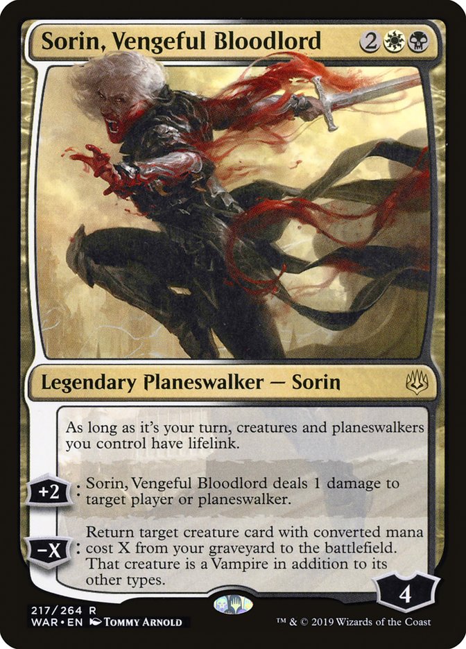 Sorin, Vengeful Bloodlord [War of the Spark] | Kessel Run Games Inc. 