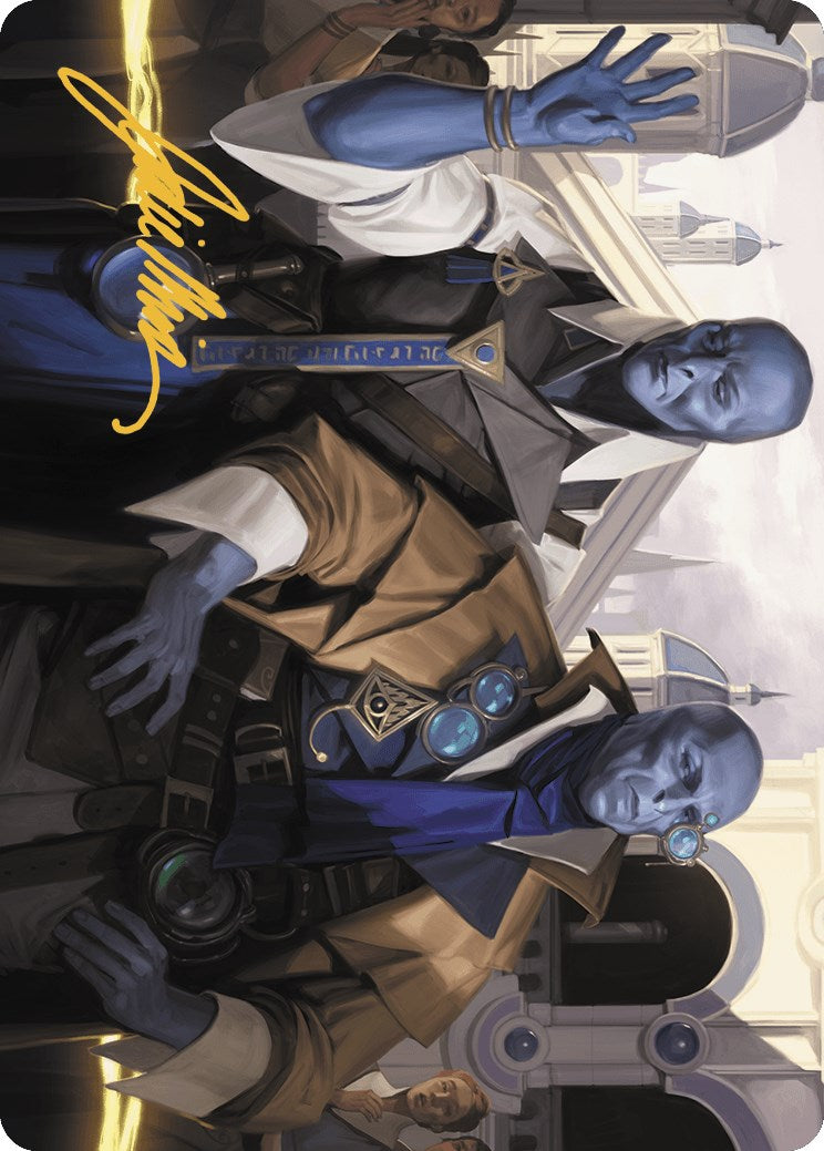 Hotshot Investigators Art Card (Gold-Stamped Signature) [Murders at Karlov Manor Art Series] | Kessel Run Games Inc. 