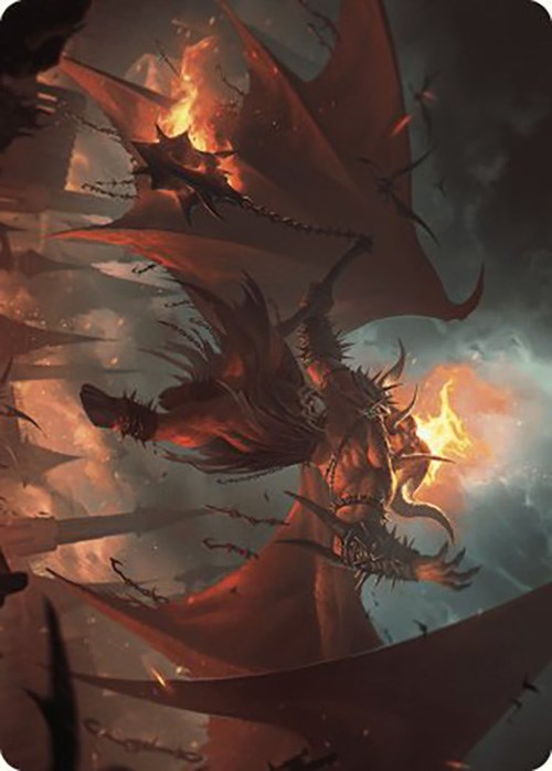 Rakdos, Patron of Chaos Art Card (22/49) [Murders at Karlov Manor Art Series] | Kessel Run Games Inc. 