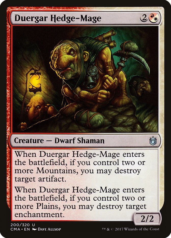 Duergar Hedge-Mage [Commander Anthology] | Kessel Run Games Inc. 