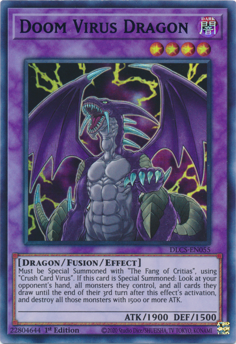 Doom Virus Dragon (Purple) [DLCS-EN055] Ultra Rare | Kessel Run Games Inc. 