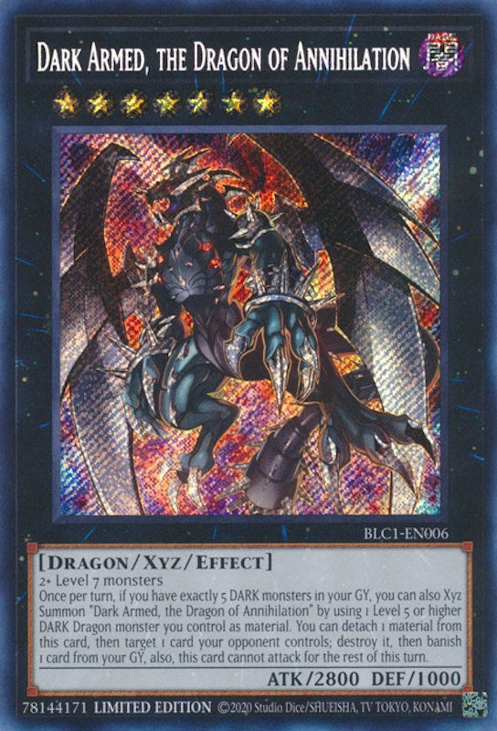 Dark Armed, the Dragon of Annihilation [BLC1-EN006] Secret Rare | Kessel Run Games Inc. 