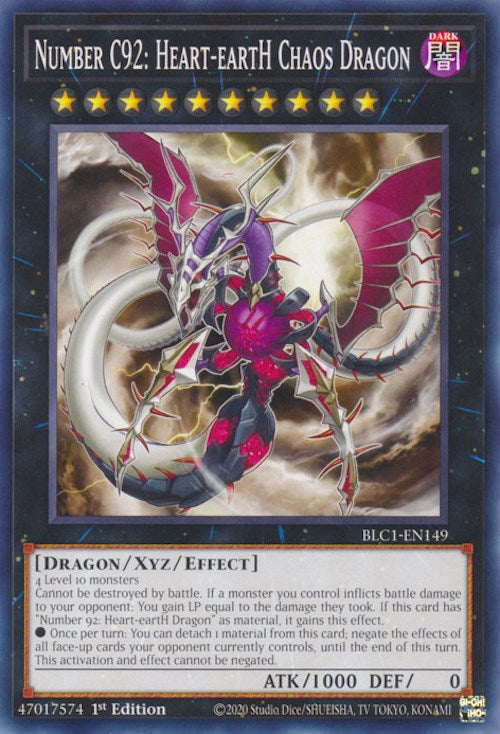 Number C92: Heart-eartH Chaos Dragon [BLC1-EN149] Common | Kessel Run Games Inc. 