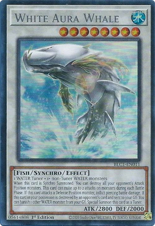 White Aura Whale (Silver) [BLC1-EN011] Ultra Rare | Kessel Run Games Inc. 