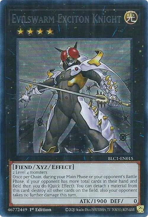 Evilswarm Exciton Knight (Silver) [BLC1-EN015] Ultra Rare | Kessel Run Games Inc. 