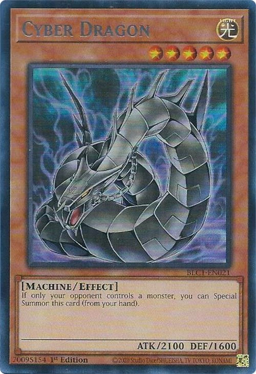 Cyber Dragon (Alternate Art) (Silver) [BLC1-EN021] Ultra Rare | Kessel Run Games Inc. 