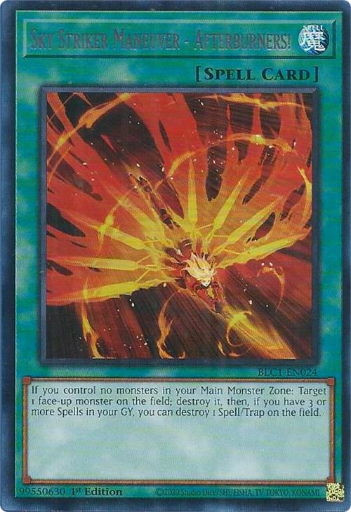 Sky Striker Maneuver - Afterburners! (Silver) [BLC1-EN024] Ultra Rare | Kessel Run Games Inc. 