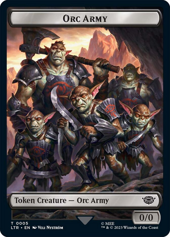 Orc Army Token (05) [The Lord of the Rings: Tales of Middle-Earth Tokens] | Kessel Run Games Inc. 