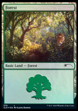Forest (Cats) (576) [Secret Lair Drop Promos] | Kessel Run Games Inc. 