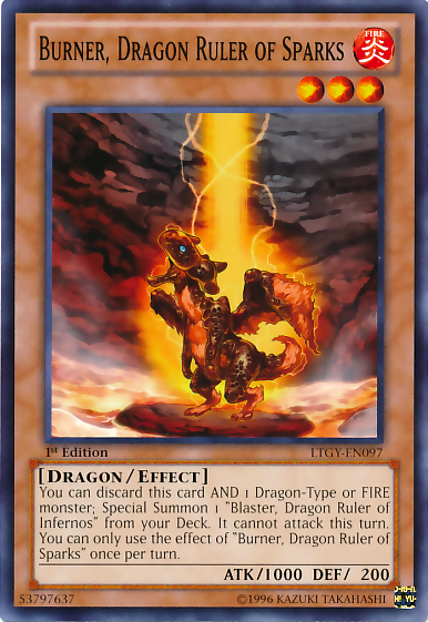 Burner, Dragon Ruler of Sparks [LTGY-EN097] Common | Kessel Run Games Inc. 