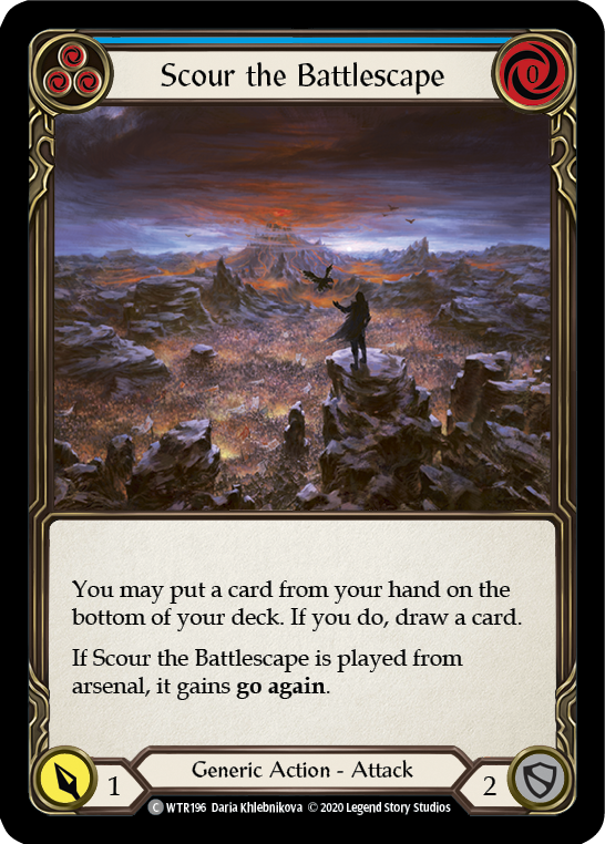 Scour the Battlescape (Blue) [U-WTR196] (Welcome to Rathe Unlimited)  Unlimited Normal | Kessel Run Games Inc. 