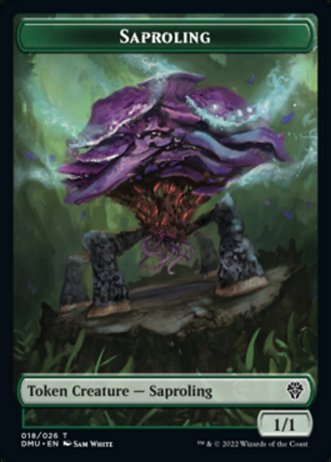 Saproling // Elemental Double-Sided Token [Dominaria United Tokens] | Kessel Run Games Inc. 