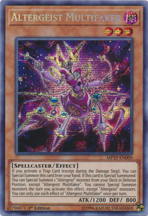 Altergeist Multifaker [MP19-EN009] Prismatic Secret Rare | Kessel Run Games Inc. 