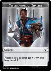 Soldier // Teferi Akosa of Zhalfir Emblem Double-Sided Token [March of the Machine Tokens] | Kessel Run Games Inc. 