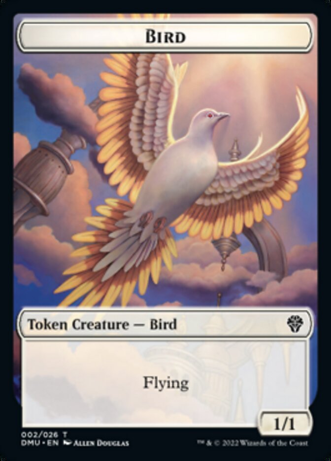 Bird (002) // Wurm Double-Sided Token [Dominaria United Tokens] | Kessel Run Games Inc. 