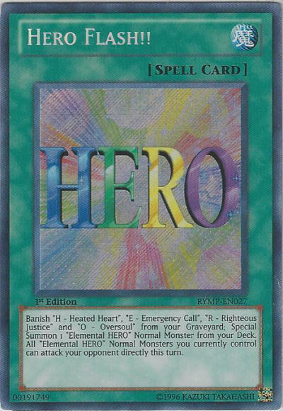 Hero Flash!! [RYMP-EN027] Secret Rare | Kessel Run Games Inc. 