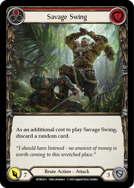 Savage Swing (Red) [WTR020-C] (Welcome to Rathe)  Alpha Print Normal | Kessel Run Games Inc. 