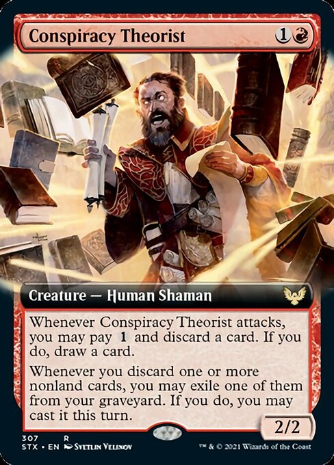 Conspiracy Theorist (Extended Art) [Strixhaven: School of Mages] | Kessel Run Games Inc. 