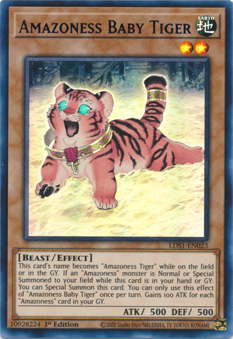 Amazoness Baby Tiger (Blue) [LDS1-EN023] Ultra Rare | Kessel Run Games Inc. 