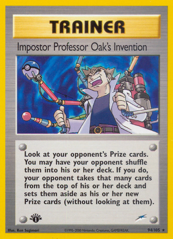 Impostor Professor Oak's Invention (94/105) [Neo Destiny 1st Edition] | Kessel Run Games Inc. 