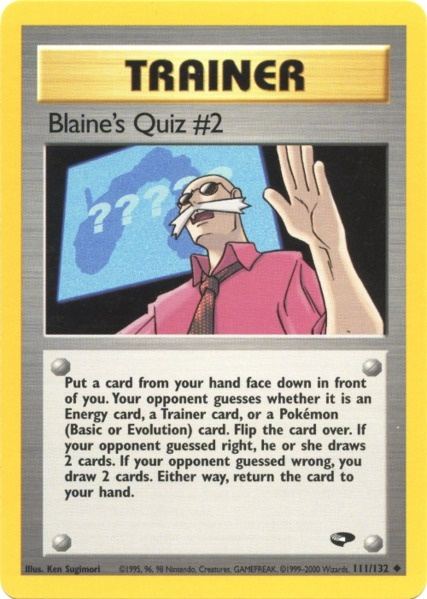 Blaine's Quiz #2 (111/132) [Gym Challenge Unlimited] | Kessel Run Games Inc. 