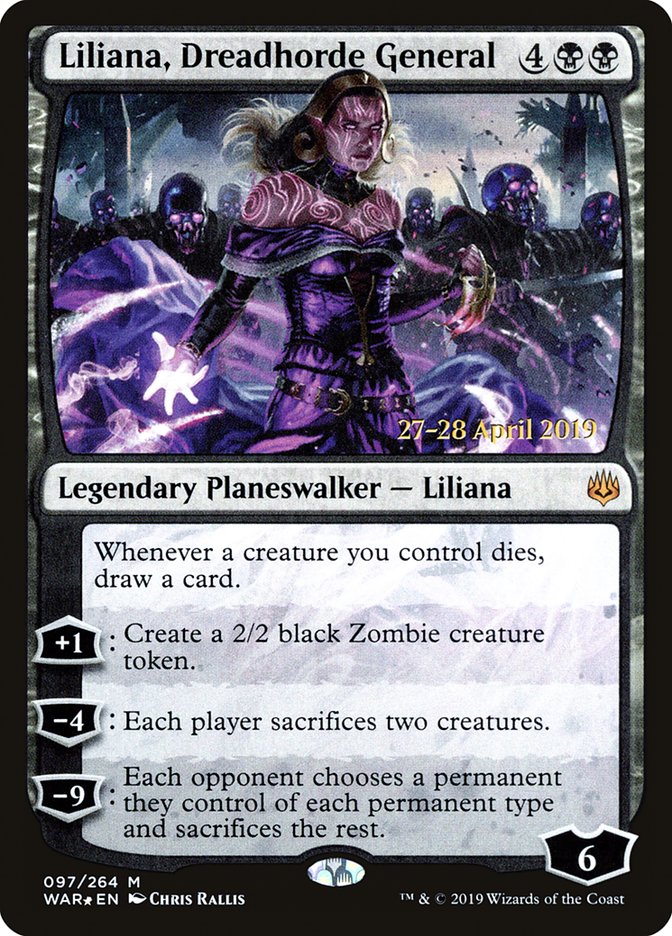 Liliana, Dreadhorde General [War of the Spark Prerelease Promos] | Kessel Run Games Inc. 