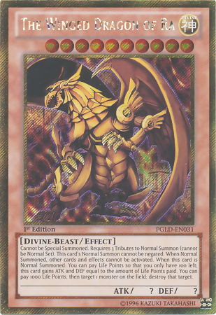 The Winged Dragon of Ra [PGLD-EN031] Gold Secret Rare | Kessel Run Games Inc. 
