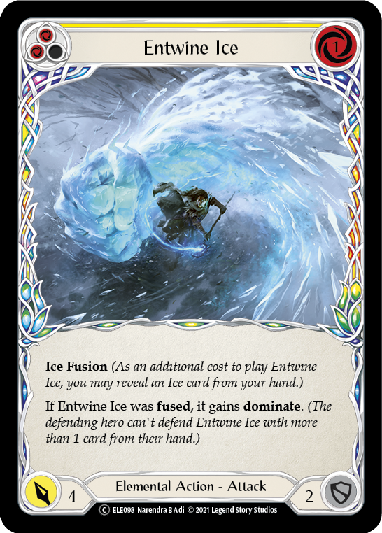 Entwine Ice (Yellow) [U-ELE098] (Tales of Aria Unlimited)  Unlimited Normal | Kessel Run Games Inc. 