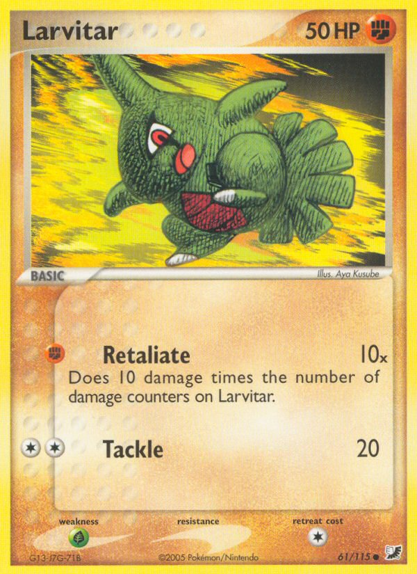 Larvitar (61/115) [EX: Unseen Forces] | Kessel Run Games Inc. 