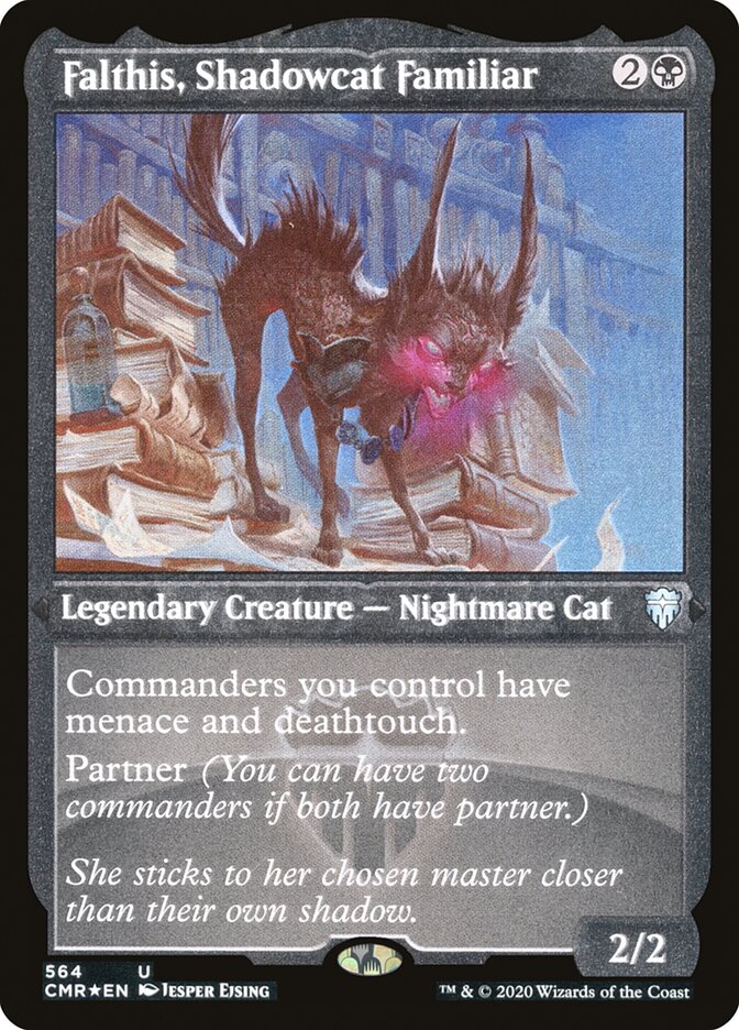 Falthis, Shadowcat Familiar (Etched) [Commander Legends] | Kessel Run Games Inc. 