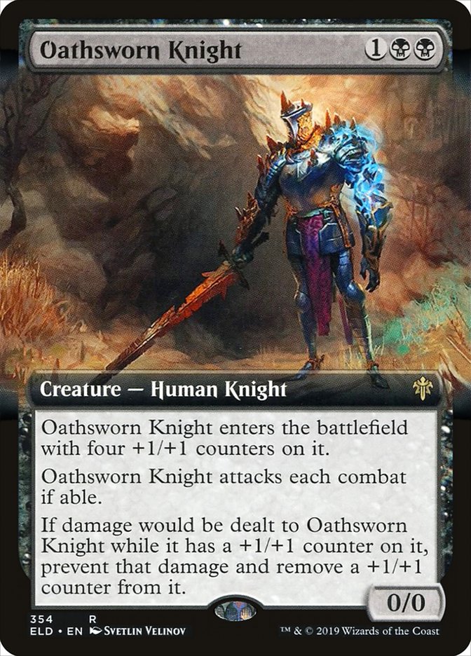 Oathsworn Knight (Extended Art) [Throne of Eldraine] | Kessel Run Games Inc. 