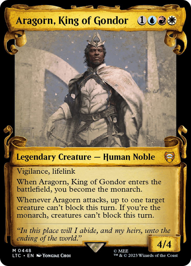 Aragorn, King of Gondor [The Lord of the Rings: Tales of Middle-Earth Commander Showcase Scrolls] | Kessel Run Games Inc. 
