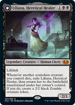 Liliana, Heretical Healer // Liliana, Defiant Necromancer [Commander Collection: Black] | Kessel Run Games Inc. 