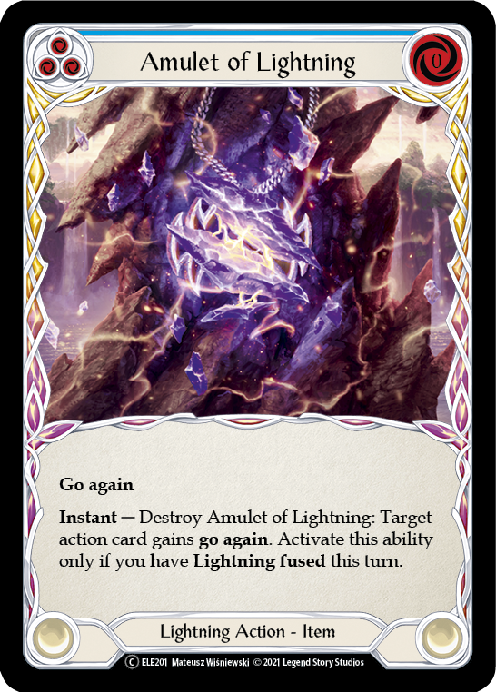 Amulet of Lightning [U-ELE201] (Tales of Aria Unlimited)  Unlimited Rainbow Foil | Kessel Run Games Inc. 