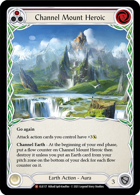 Channel Mount Heroic [ELE117] (Tales of Aria)  1st Edition Rainbow Foil | Kessel Run Games Inc. 