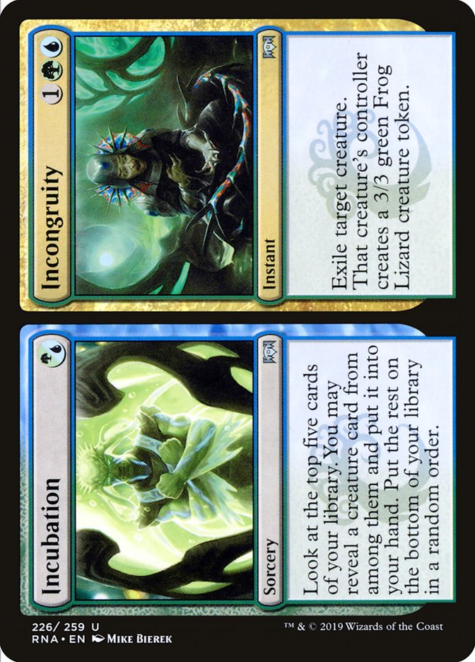 Incubation // Incongruity [Ravnica Allegiance] | Kessel Run Games Inc. 